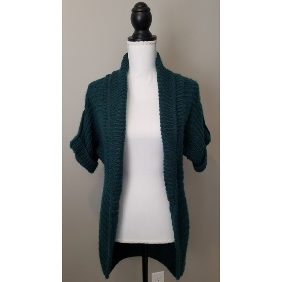 Turquoise/Brown Chunky-Knit Sweater - Picture 5 of 8